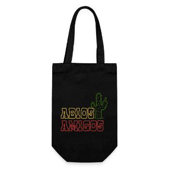 Abios Amigos - Mittelfinger Abitur Abi - Geschenkbeutel für Flaschen - Schwarz - Vorne
