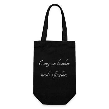 hearbeat humor birthday present idea job tree - Gift Bag for Bottles - black - Front