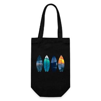 Surf surfer gift Vintage - Gift Bag for Bottles - black - Front