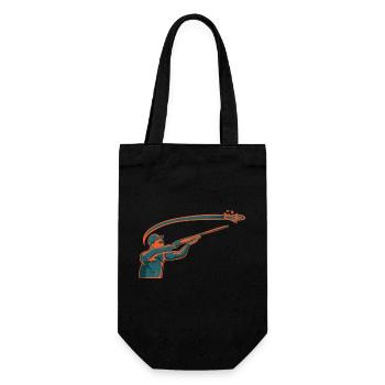 Shooting Skeet Clay Pigeon Shooting - Gift Bag for Bottles - black - Front