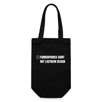 Farbenfrohes Shirt mit lustigem Design - Geschenkbeutel für Flaschen - Schwarz - Vorne