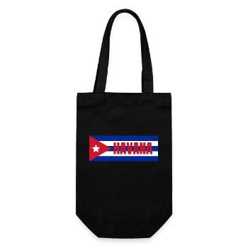Havana City in Cuban Flag - Gift Bag for Bottles - black - Front