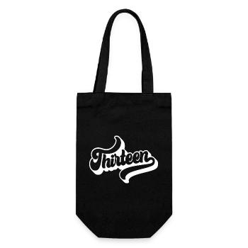 Thirteen 13th Birthday Boys Girls 13 Years Old - Gift Bag for Bottles - black - Front