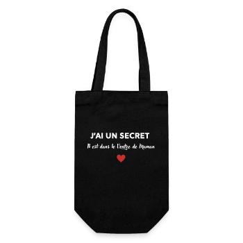 J'ai un secret, il est dans le ventre de maman - Sac à bouteille - noir - Devant