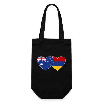 Drapeau de l’Australie et de l’Arménie - Sac à bouteille - noir - Devant