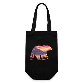 Hiking Mountain hikers Hiking Mountains Mountain hiking - Gift Bag for Bottles - black - Front