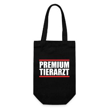 Veterinär Tiermedizin Tierarzt - Geschenkbeutel für Flaschen - Schwarz - Vorne