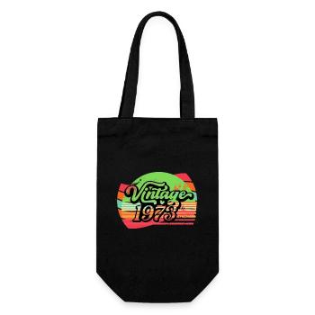 Vintage 1973 - Geschenkbeutel für Flaschen - Schwarz - Vorne