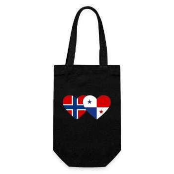 Norvège Panama Flag Heart - Sac à bouteille - noir - Devant