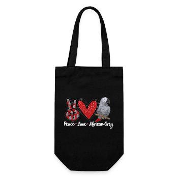Graupapagei Perroquet gris d’Afrique Papagei - Sac à bouteille - noir - Devant