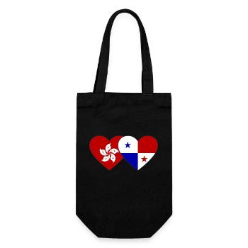 Hong Kong Panama flag - Gift Bag for Bottles - black - Front