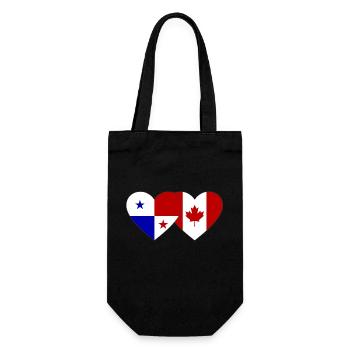 Panama Canada Flag - Gift Bag for Bottles - black - Front