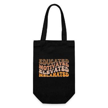 Educated Motivated Elevated Melanated - Gift Bag for Bottles - black - Front
