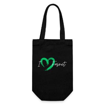 I love Fasnet Grün - Geschenkbeutel für Flaschen - Schwarz - Vorne