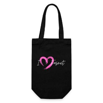 Ilove Fasnet Pink - Geschenkbeutel für Flaschen - Schwarz - Vorne