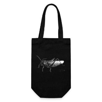 Heuschrecke by Gloria Skorpion Art - Geschenkbeutel für Flaschen - Schwarz - Vorne