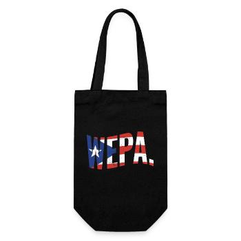 Wepa Proud Puerto Rican Latino Pride Latina - Gift Bag for Bottles - black - Front