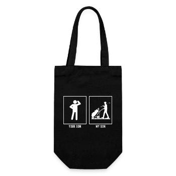 Your Son - My Son - Golf Clubs - Gift Bag for Bottles - black - Front