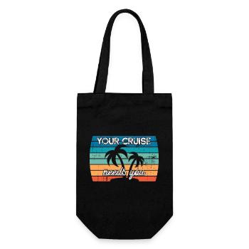 Ihre Kreuzfahrt braucht Sie | Fans von Kreuzfahrten - Geschenkbeutel für Flaschen - Schwarz - Vorne