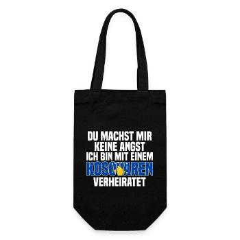 Du machst mir Keine Angst ich bin mit einem Kosova - Geschenkbeutel für Flaschen - Schwarz - Vorne