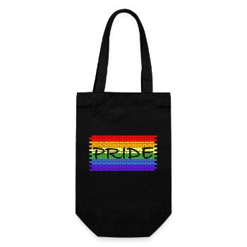 Pride | Ziegelwand, Homosexuell, lgbtq, gay - Geschenkbeutel für Flaschen - Schwarz - Vorne
