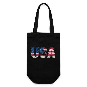 USA US Flag Patriotic America t-shirt - Gift Bag for Bottles - black - Front