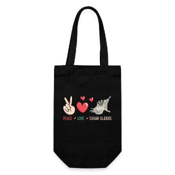 Short-headed glider Sugar Glider - Gift Bag for Bottles - black - Front