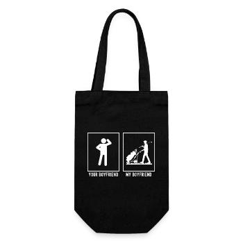 Ihr Freund - Mein Freund - Golfschläger - Geschenkbeutel für Flaschen - Schwarz - Vorne