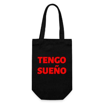 schläfrig, müde Spanisch Spanien - Geschenkbeutel für Flaschen - Schwarz - Vorne