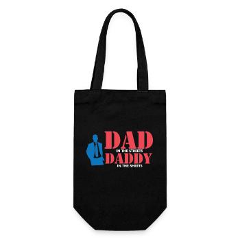 Dad In The Streets Dad In The Sheets Dad Jokes - Gift Bag for Bottles - black - Front