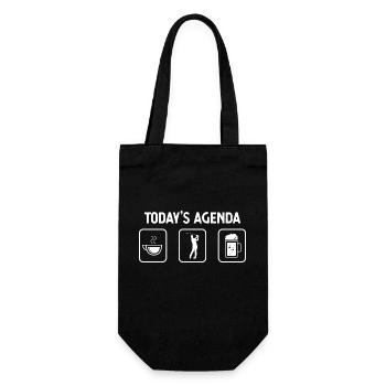 Today's agenda - Beer - Golf - - Gift Bag for Bottles - black - Front