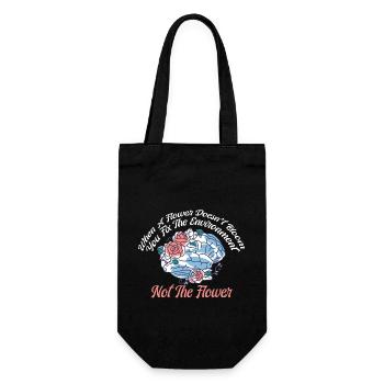 Fix The Environment Not The Flower - Gift Bag for Bottles - black - Front