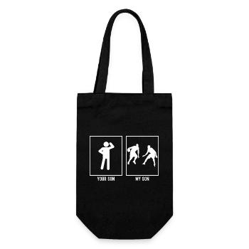 Dein Sohn - Mein Sohn - Basketball Duo - Gift Bag for Bottles - black - Front