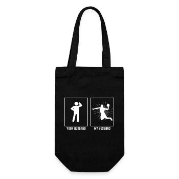Her Husband - My Husband - Slamdunk Basketball - Gift Bag for Bottles - black - Front