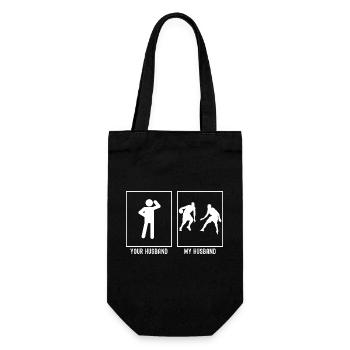 Ihr Ehemann - Mein Ehemann - Basketball Duo - Geschenkbeutel für Flaschen - Schwarz - Vorne