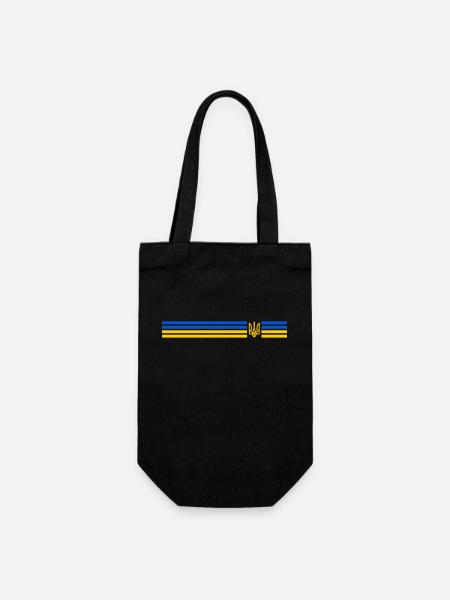 UKRAINE Sportlich - Geschenkbeutel für Flaschen - Schwarz