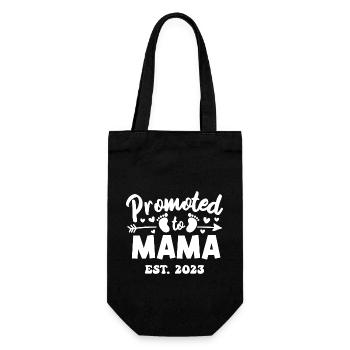 Promoted to Mama 2023 funny Mother Mom Sayings - Gift Bag for Bottles - black - Front