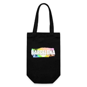 Barcelona - Geschenkbeutel für Flaschen - Schwarz - Vorne