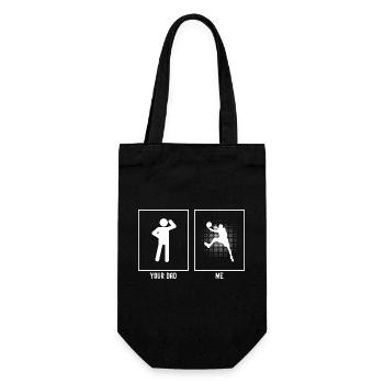 Dein Vater - Ich - Basketball Layup - Geschenkbeutel für Flaschen - Schwarz - Vorne