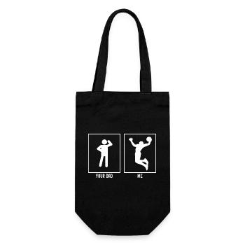 Dein Vater - Ich - Basketball Dunk - Geschenkbeutel für Flaschen - Schwarz - Vorne