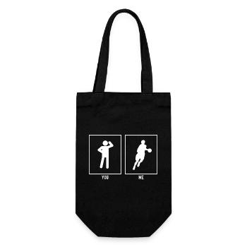 Du - Ich - Basketball Laufen - Geschenkbeutel für Flaschen - Schwarz - Vorne