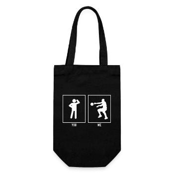 Du - Ich - Basketball Pass - Geschenkbeutel für Flaschen - Schwarz - Vorne
