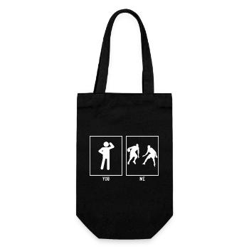 You - Me - Duo Basketball - Gift Bag for Bottles - black - Front