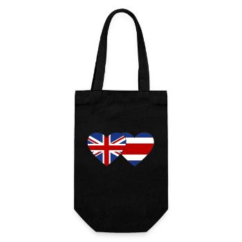 Grande-Bretagne Costa Rica Drapeau Coeur - Sac à bouteille - noir - Devant