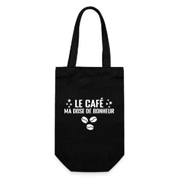Le Café, Ma Dose De Bonheur - Sac à bouteille - noir - Devant
