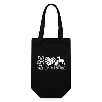 Pet Sitting Cat Dog Pet Sitter - Gift Bag for Bottles - black - Front