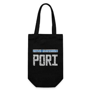 Pori - Geschenkbeutel für Flaschen - Schwarz - Vorne