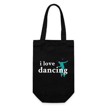 Dancing Dance Music - Geschenkbeutel für Flaschen - Schwarz - Vorne
