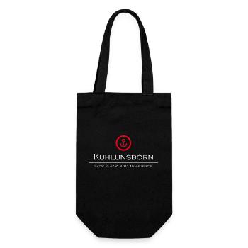 Kühlunsborn roter Anker Koordinaten - Geschenkbeutel für Flaschen - Schwarz - Vorne