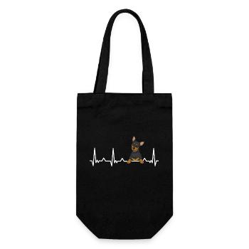 Miniature Pinscher Rehpinscher Min Pin Dog - Gift Bag for Bottles - black - Front
